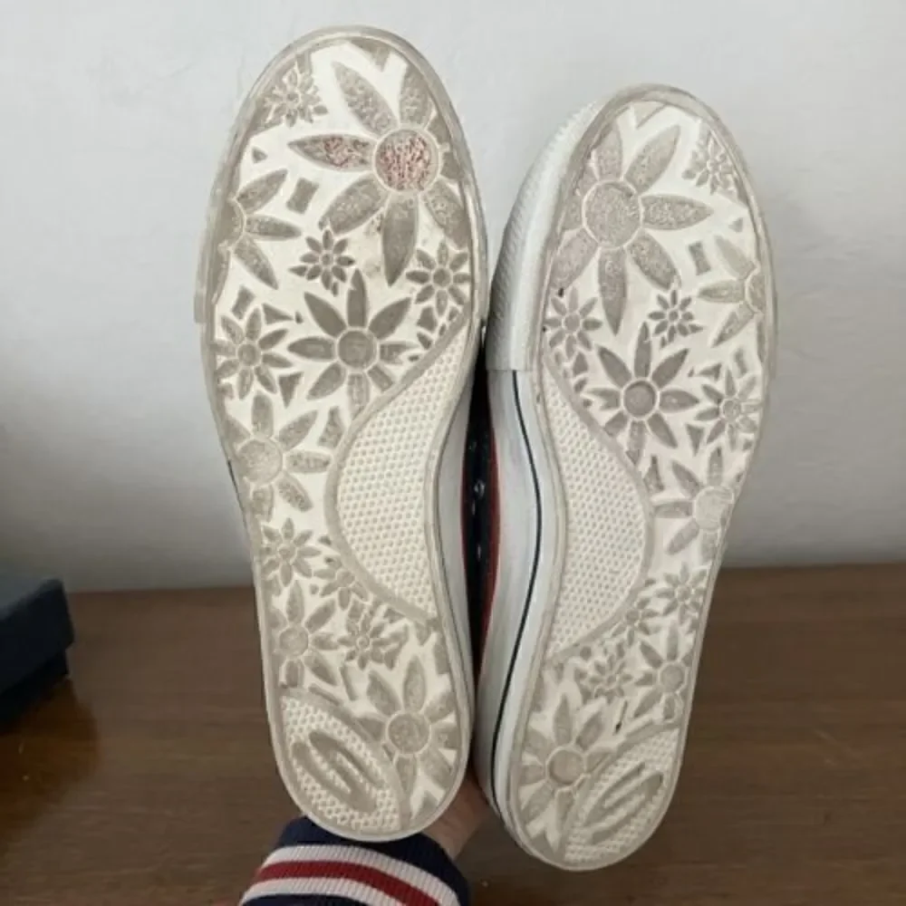 VTG Y2K Skechers Somethin’ Else Platform Mules Slip On USA FLAG RARE size 8.5